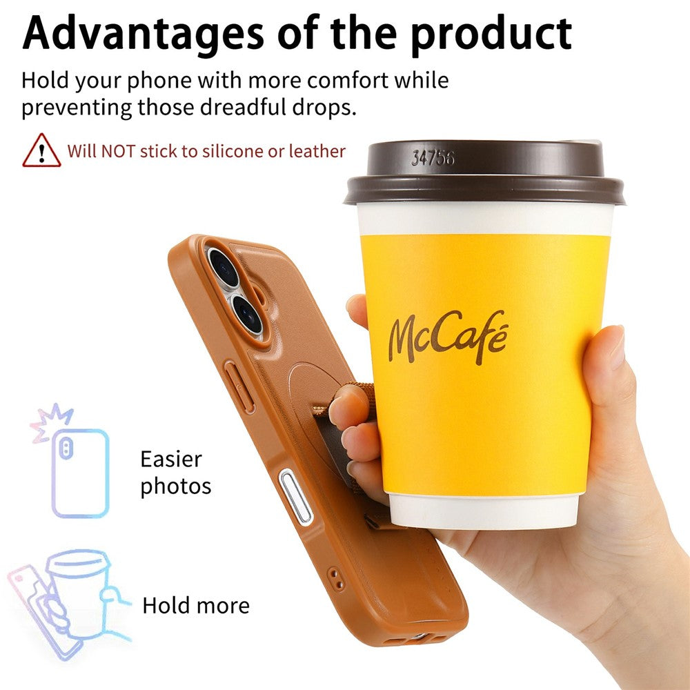 CASENEO For iPhone 17 Magnetic Case RFID Blocking Wallet Detachable Leather Phone Cover with Wristband