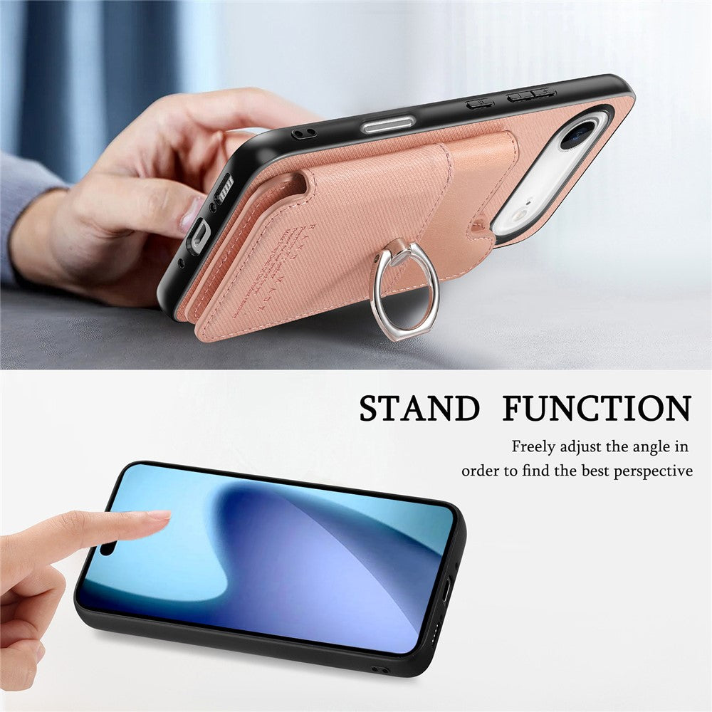 For iPhone Air Case with Card Holder Kickstand Leather + TPU + PC Phone Cover