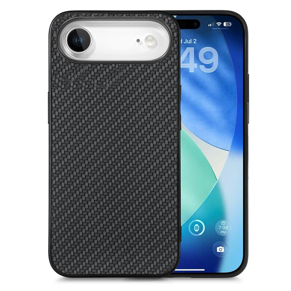 For iPhone Air Case Carbon Fiber Texture PU Leather + PC + TPU Phone Cover