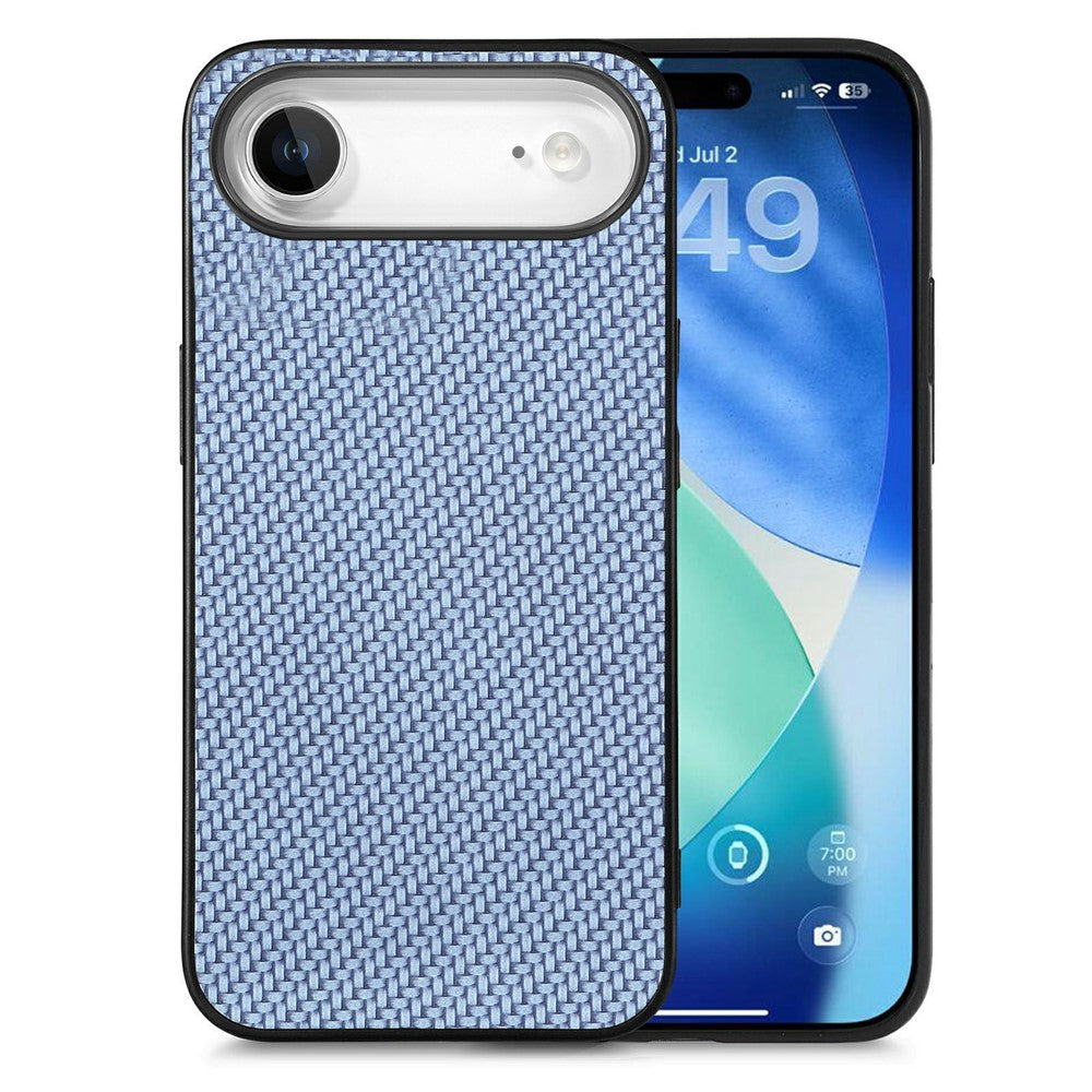 For iPhone Air Case Carbon Fiber Texture PU Leather + PC + TPU Phone Cover