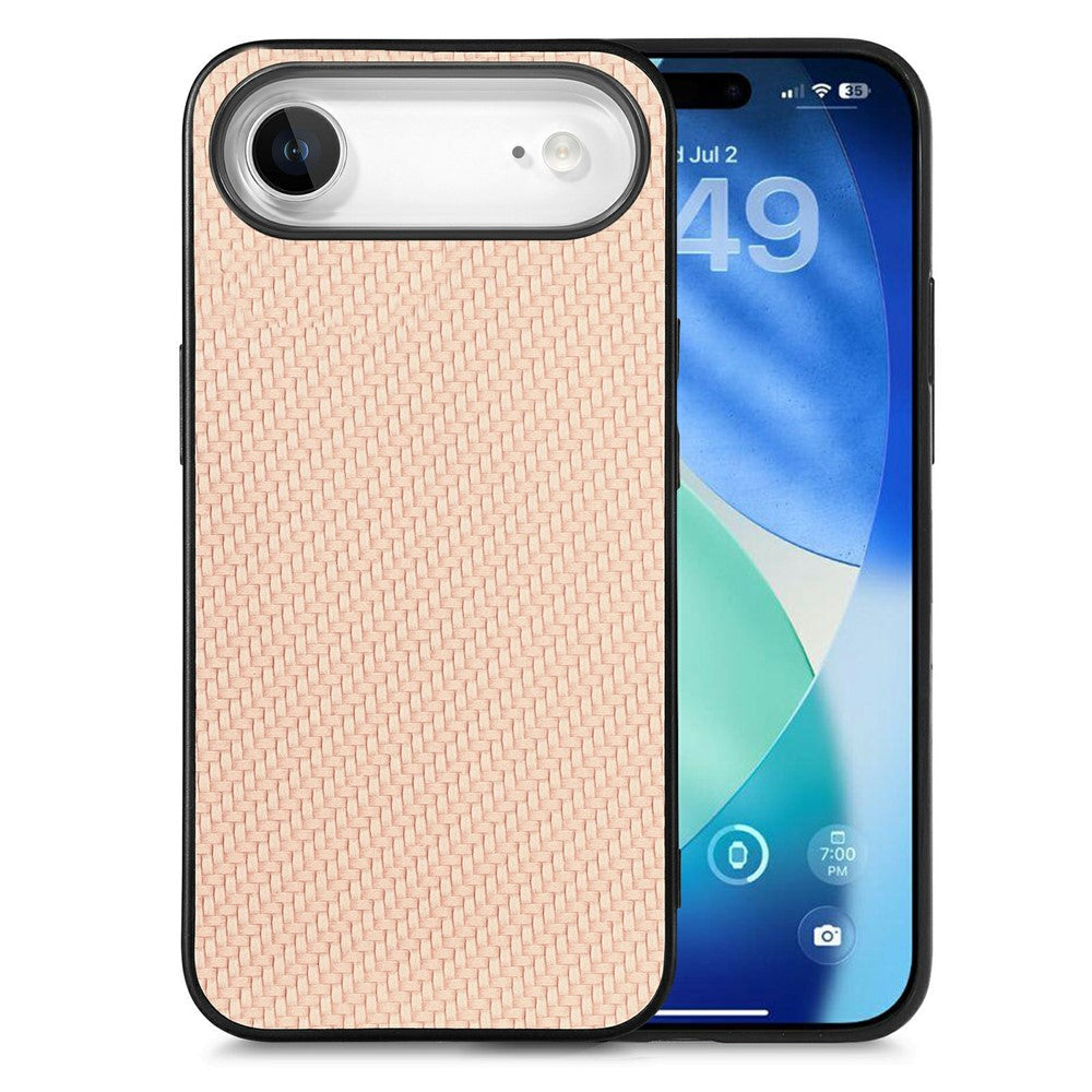 For iPhone Air Case Carbon Fiber Texture PU Leather + PC + TPU Phone Cover