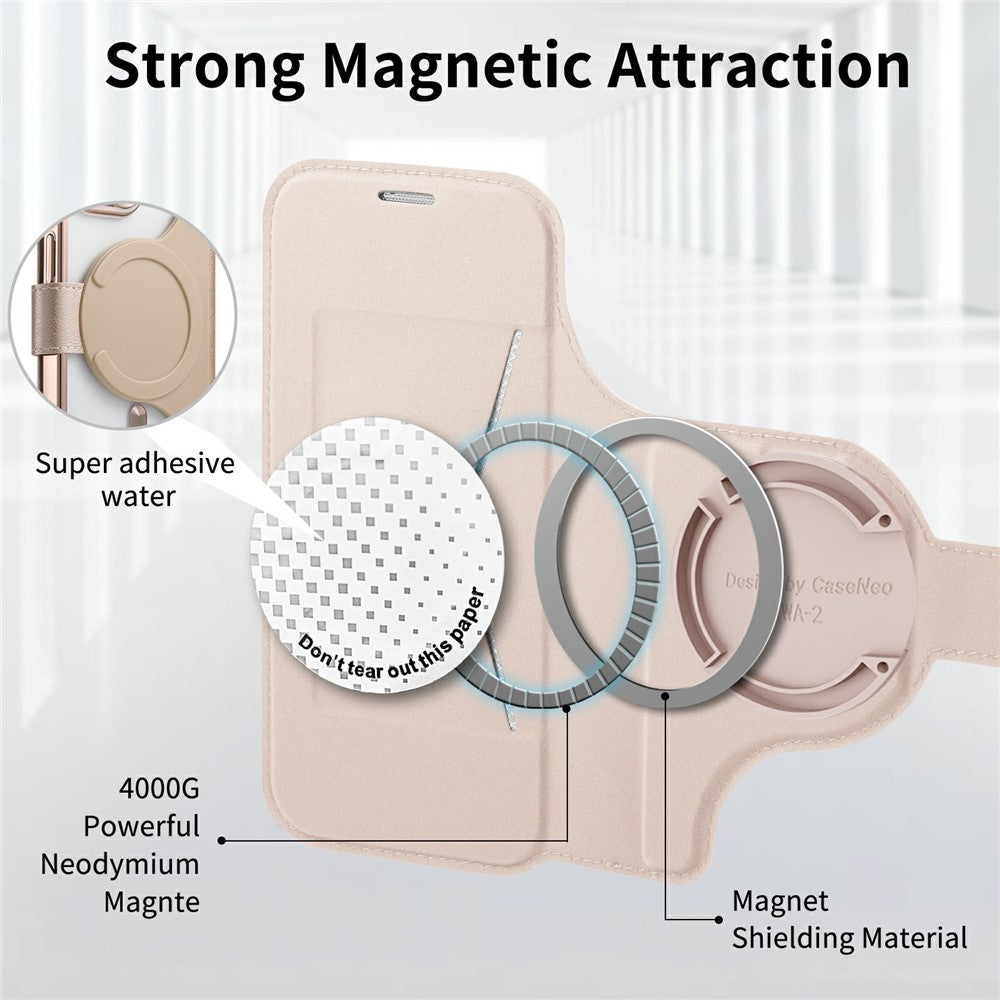 For iPhone 17 Pro Max Case Compatible with MagSafe Detachable Leather Phone Cover with Lens Film