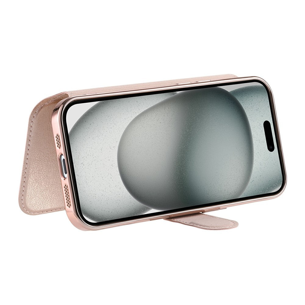 For iPhone 17 Pro Case Compatible with MagSafe Detachable Leather Phone Cover with Lens Film