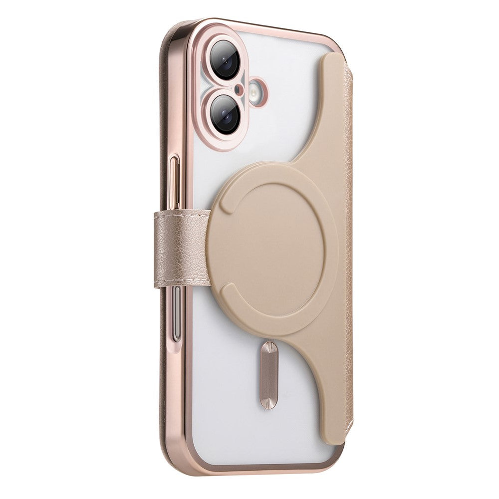 For iPhone 17 Case Compatible with MagSafe Detachable Leather Phone Cover with Lens Film