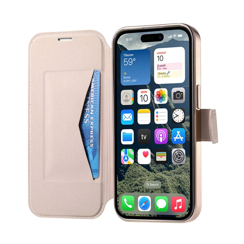 For iPhone 17 Case Compatible with MagSafe Detachable Leather Phone Cover with Lens Film