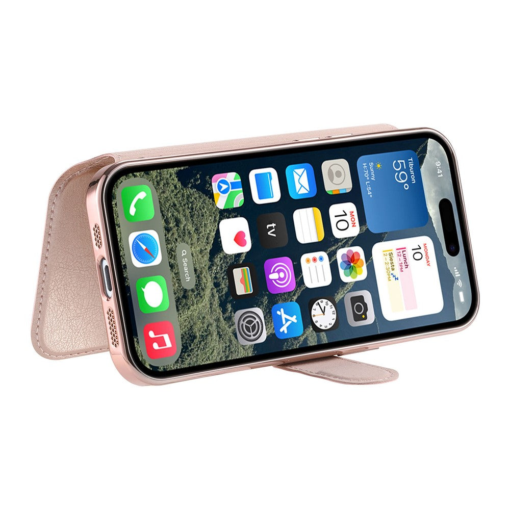For iPhone 17 Case Compatible with MagSafe Detachable Leather Phone Cover with Lens Film