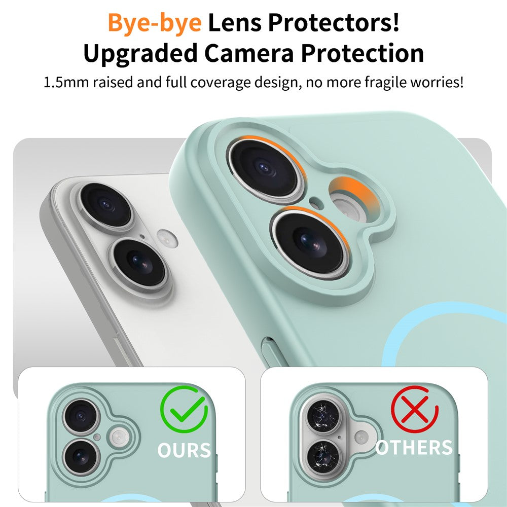 Coque magnétique pour iPhone 17 en PC et TPU avec film de protection d'écran en verre trempé