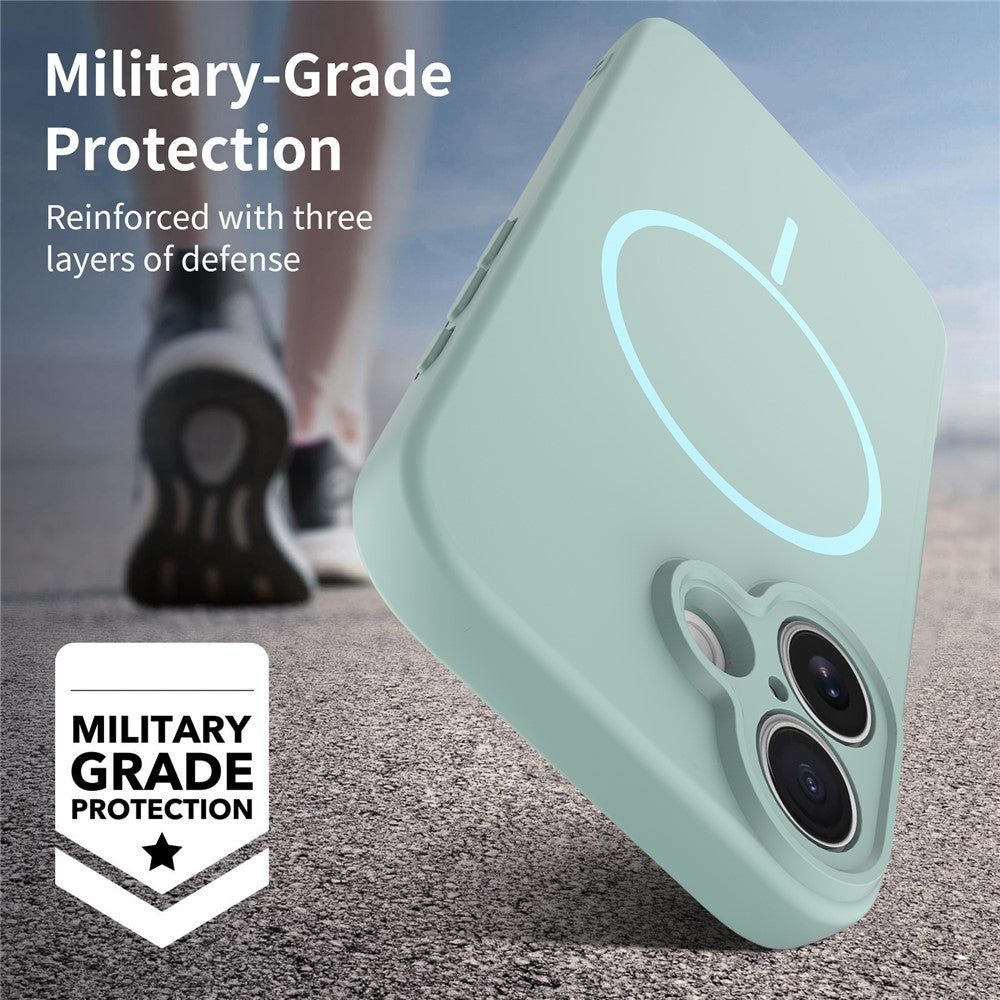 Coque magnétique pour iPhone 17 en PC et TPU avec film de protection d'écran en verre trempé