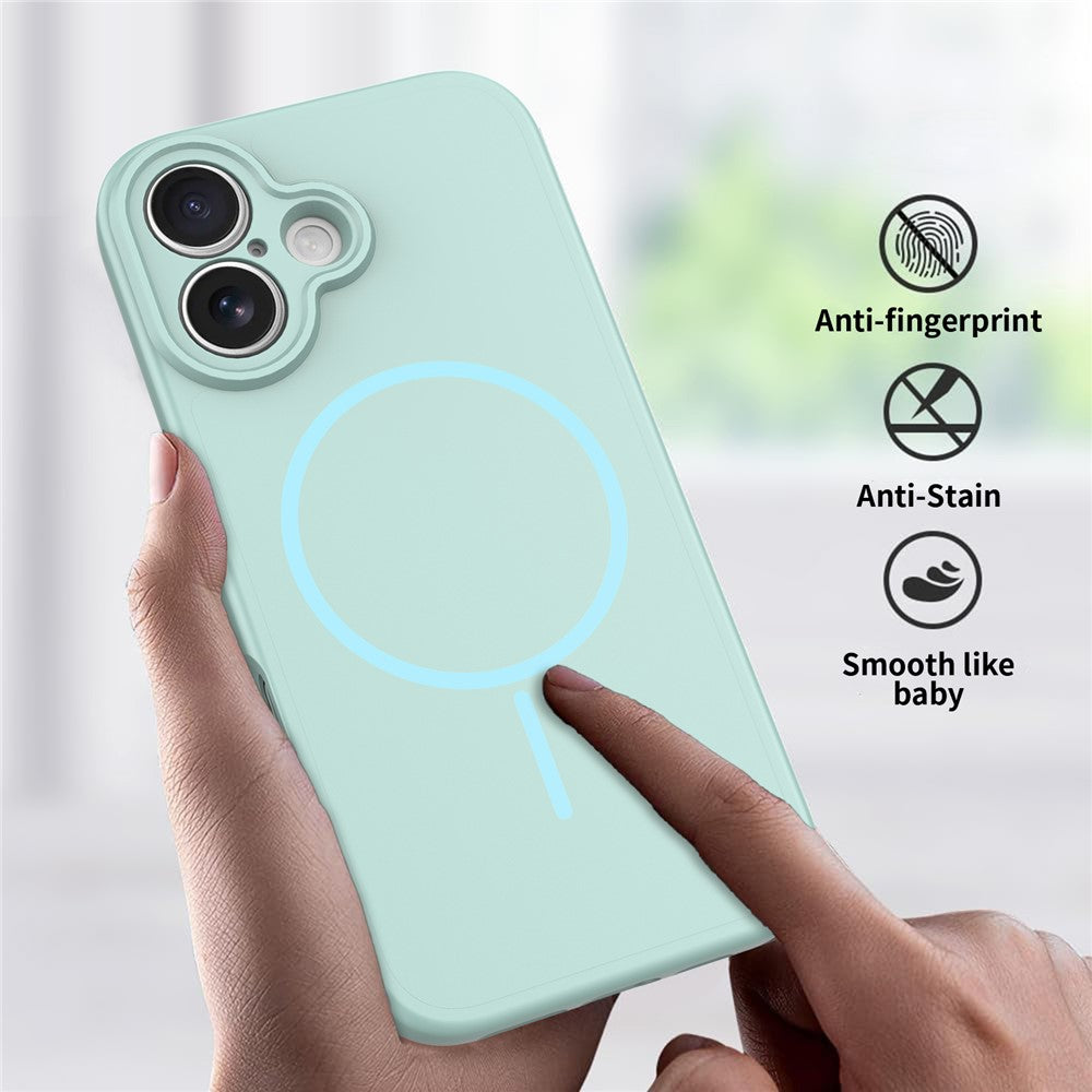 Coque magnétique pour iPhone 17 en PC et TPU avec film de protection d'écran en verre trempé