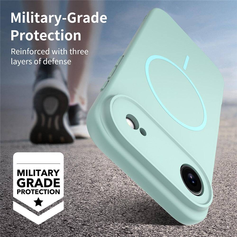 For iPhone Air Magnetic Case PC + TPU Phone Cover with Tempered Glass Screen Film