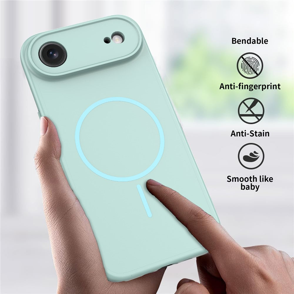 For iPhone Air Magnetic Case PC + TPU Phone Cover with Tempered Glass Screen Film