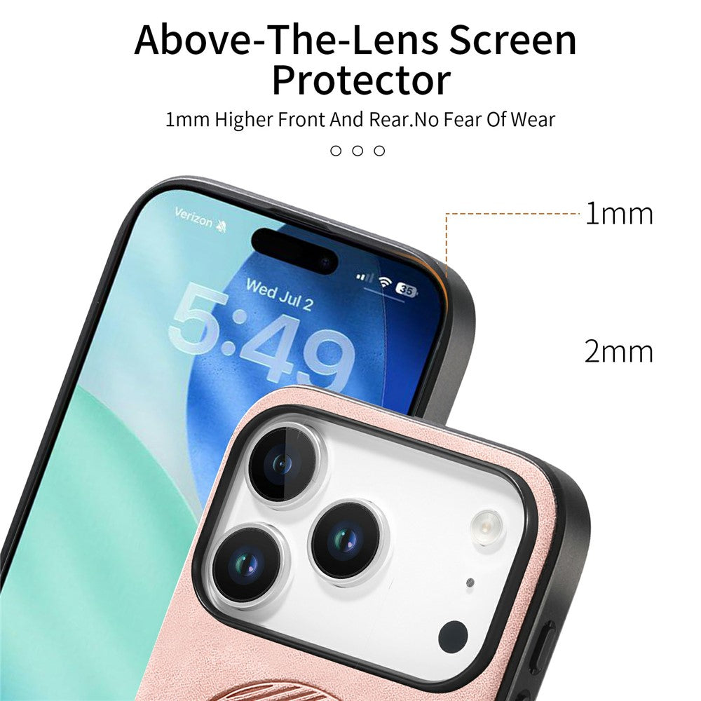 Étui arrière en cuir pour iPhone 17 Pro compatible avec MagSafe, au toucher doux.