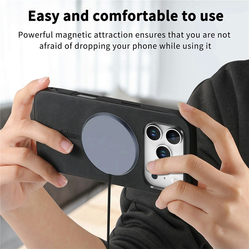 Étui arrière en cuir pour iPhone 17 Pro compatible avec MagSafe, au toucher doux.