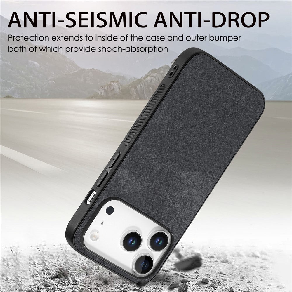 For iPhone 17 Pro Max Case Shockproof Slim Retro Leather Phone Back Cover