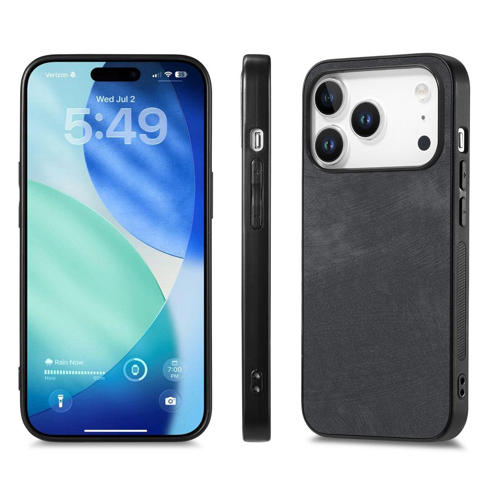 For iPhone 17 Pro Max Case Shockproof Slim Retro Leather Phone Back Cover