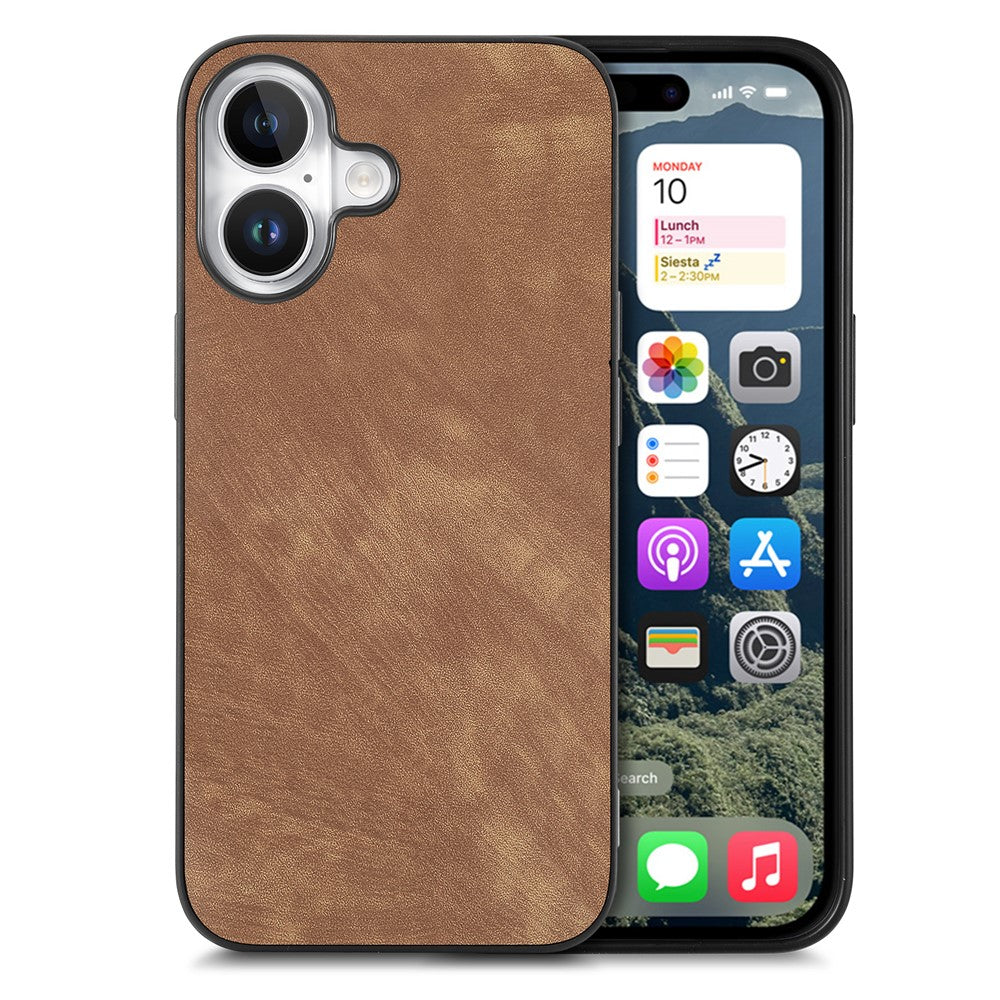 For iPhone 17 Case Shockproof Slim Retro Leather Phone Back Cover