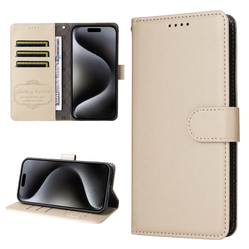 For Samsung Galaxy S26 / S26 Pro Case RFID Blocking 3 Card Slots PU Leather Phone Cover with Wrist Strap