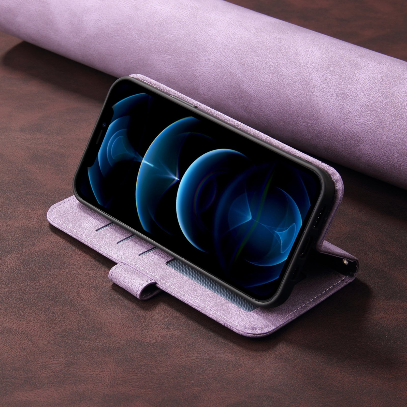 For Samsung Galaxy S26 Edge Leather Wallet Cases Skin Touch Phone Cover Stand with Strap