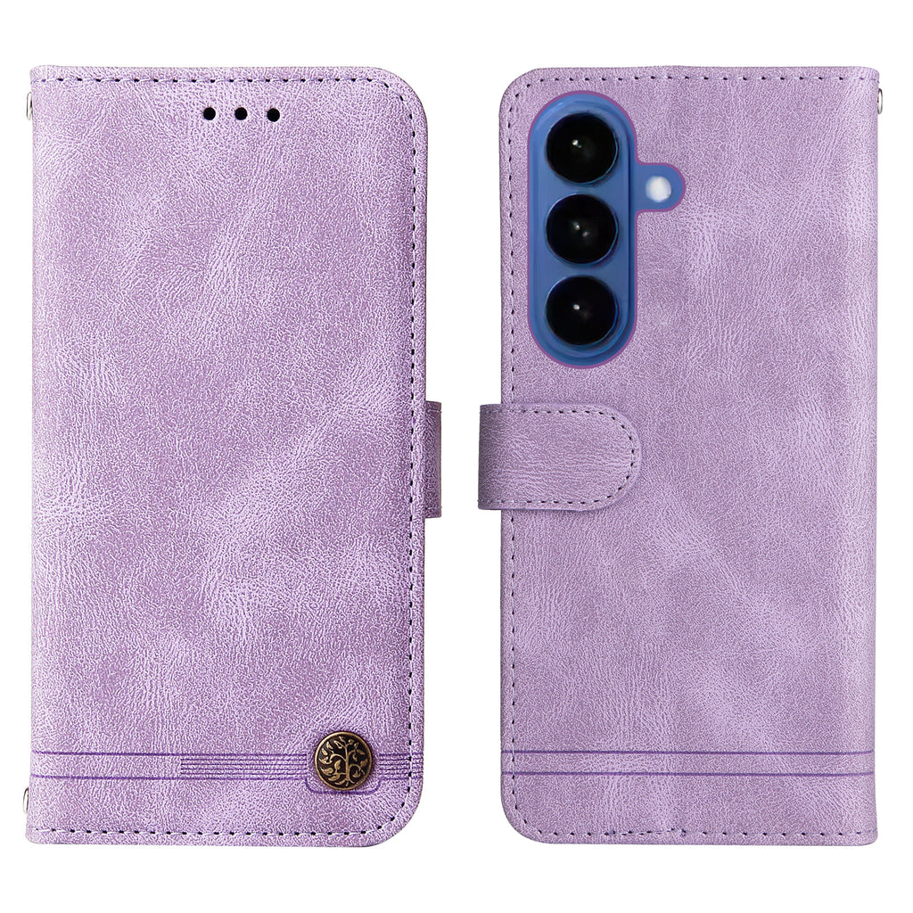 For Samsung Galaxy S26 / S26 Pro Leather Wallet Cases Skin Touch Phone Cover Stand with Strap