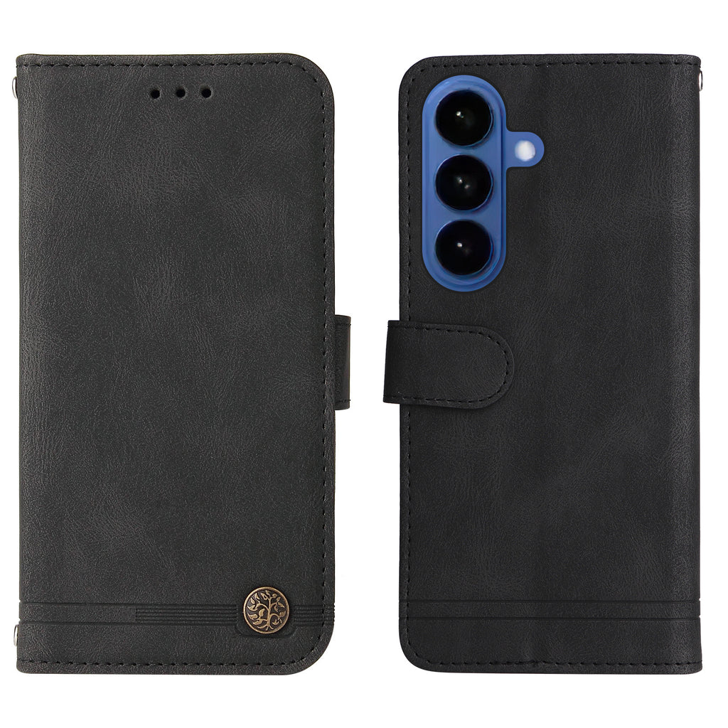 For Samsung Galaxy S26 / S26 Pro Leather Wallet Cases Skin Touch Phone Cover Stand with Strap