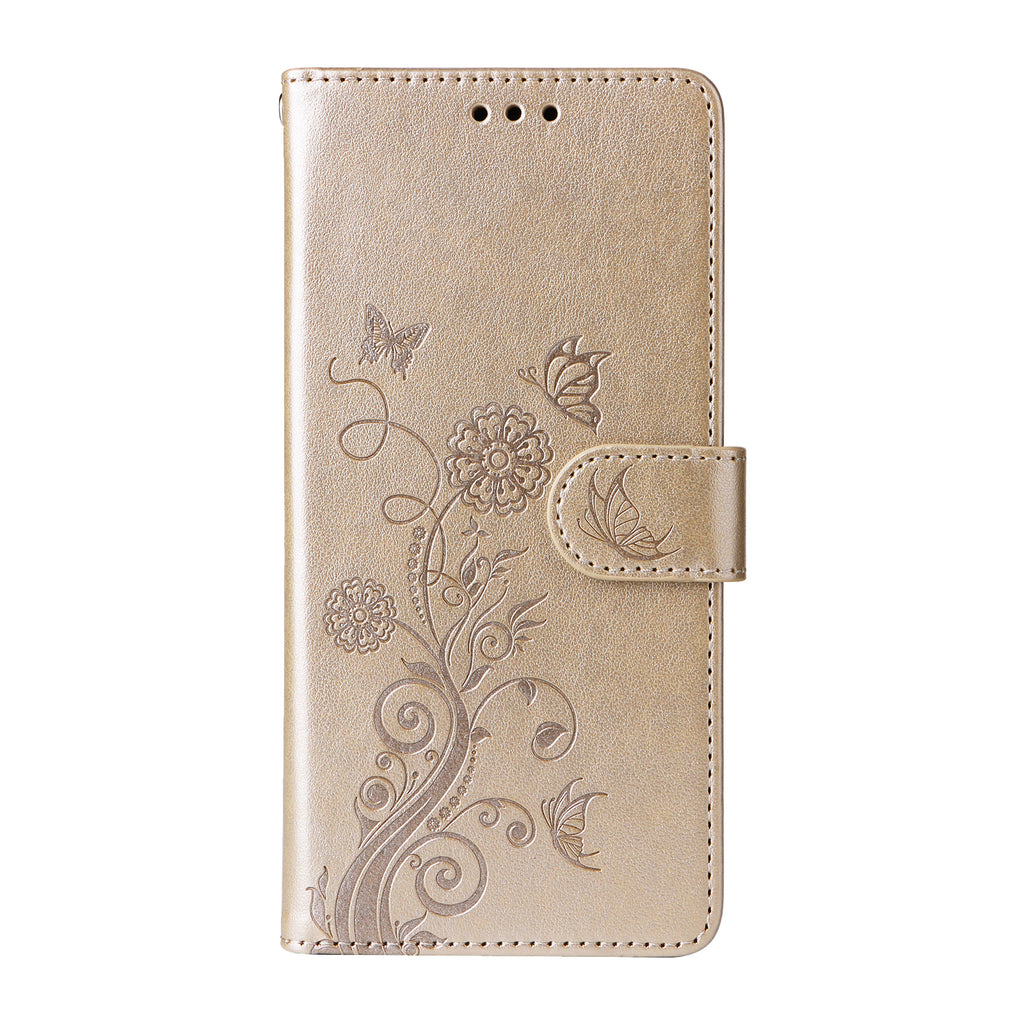 For Samsung Galaxy S26 Edge Leather Case Butterfly Floral Imprint Wallet Stand Cover
