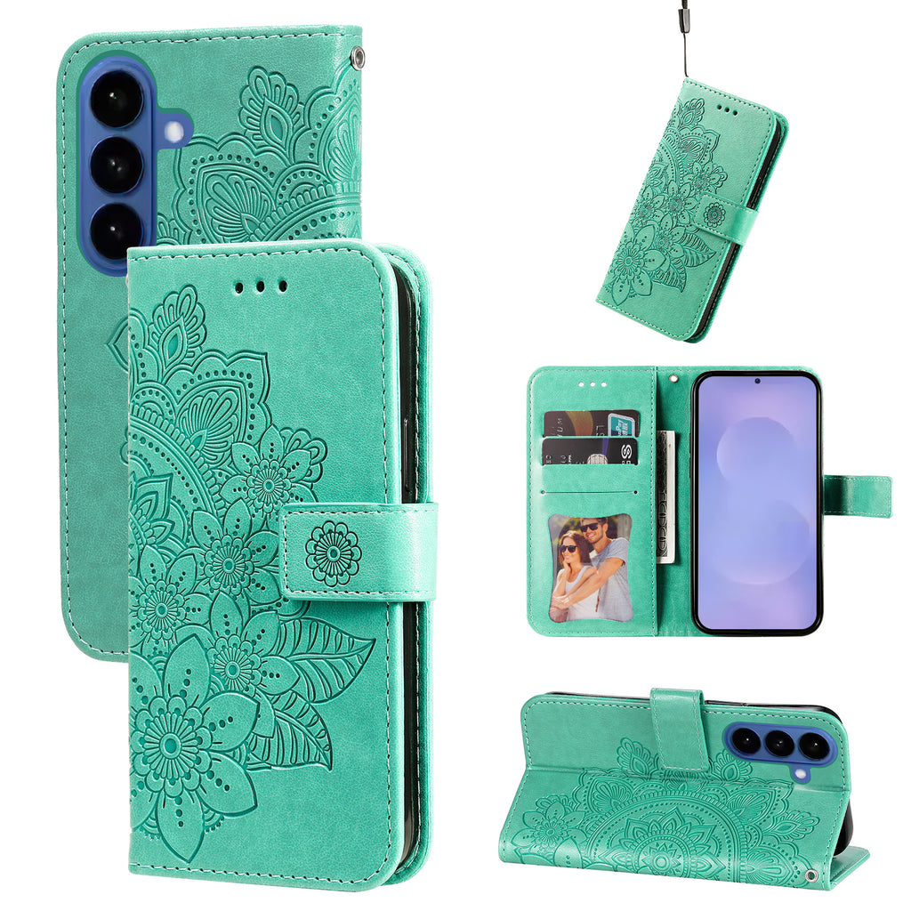 For Samsung Galaxy S26 / S26 Pro Case Floral Pattern PU Leather Wallet Stand Phone Cover