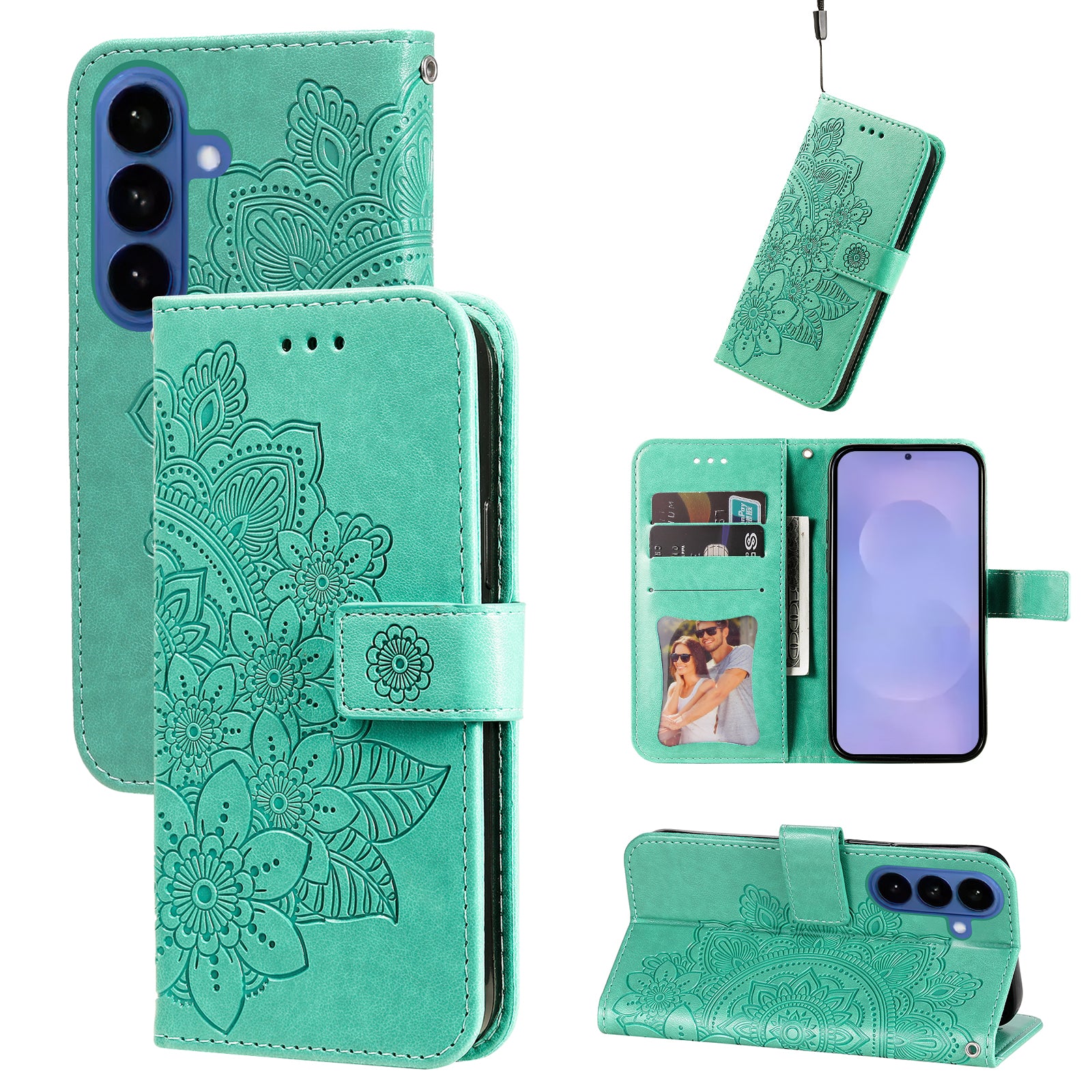 For Samsung Galaxy S26 / S26 Pro Case Floral Pattern PU Leather Wallet Stand Phone Cover