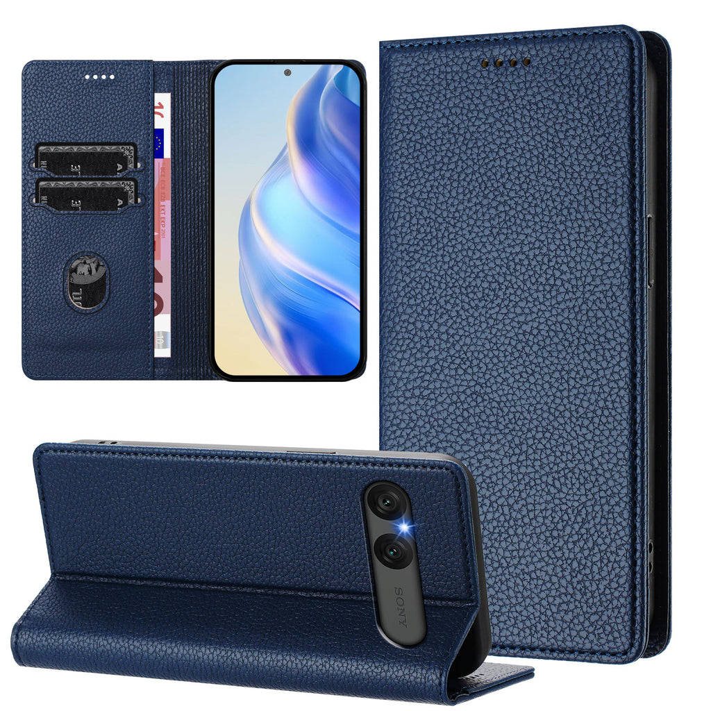 For Sony Xperia 10 VII Wallet Case RFID Blocking Litchi Texture Leather Mobile Cover