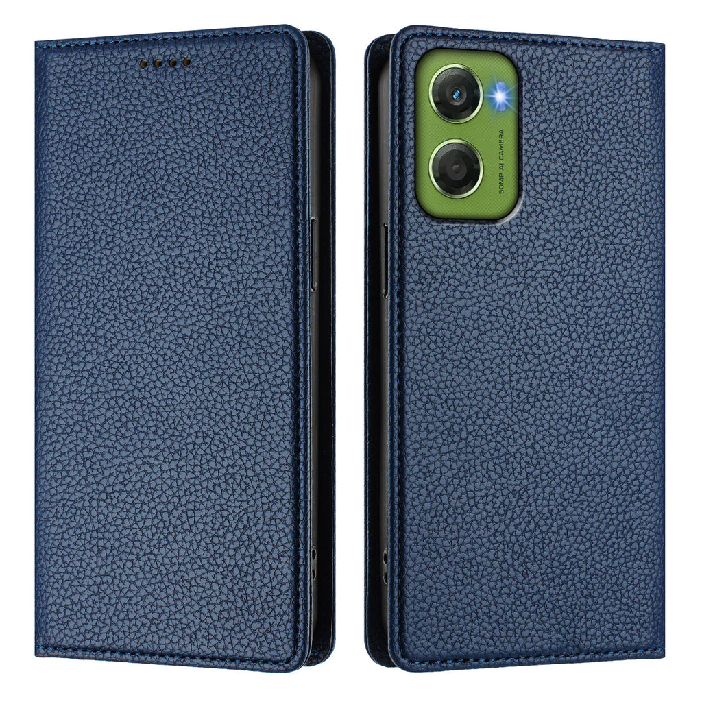 For Motorola Moto G06 4G Wallet Case RFID Blocking Litchi Texture Leather Mobile Cover