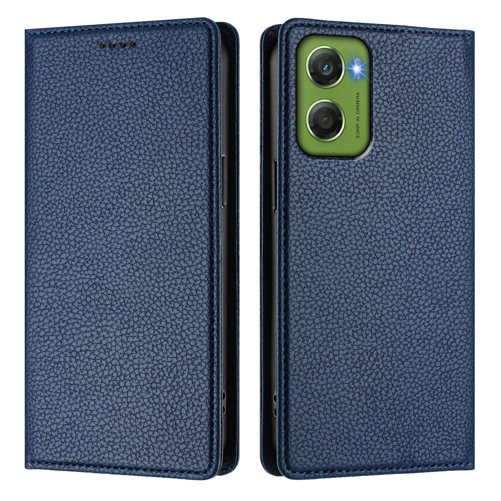 For Motorola Moto G06 4G Wallet Case RFID Blocking Litchi Texture Leather Mobile Cover