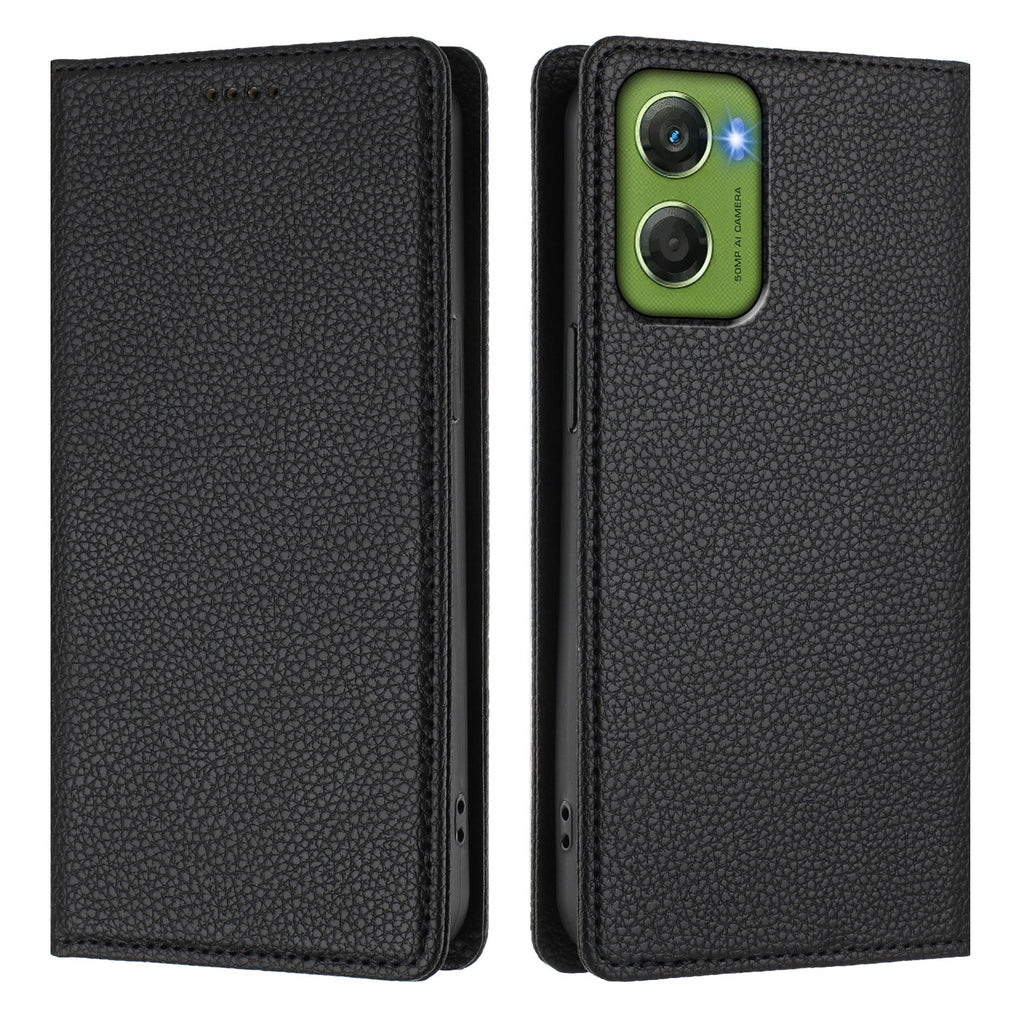 For Motorola Moto G06 4G Wallet Case RFID Blocking Litchi Texture Leather Mobile Cover