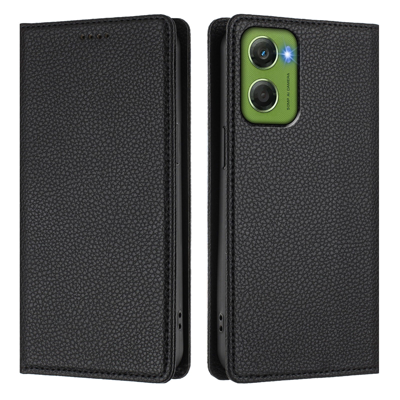 For Motorola Moto G06 4G Wallet Case RFID Blocking Litchi Texture Leather Mobile Cover