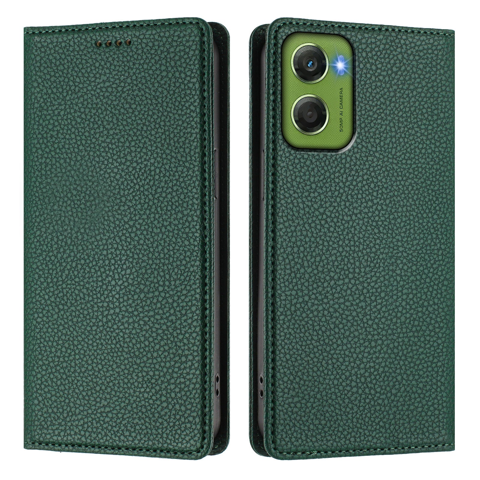 For Motorola Moto G06 4G Wallet Case RFID Blocking Litchi Texture Leather Mobile Cover