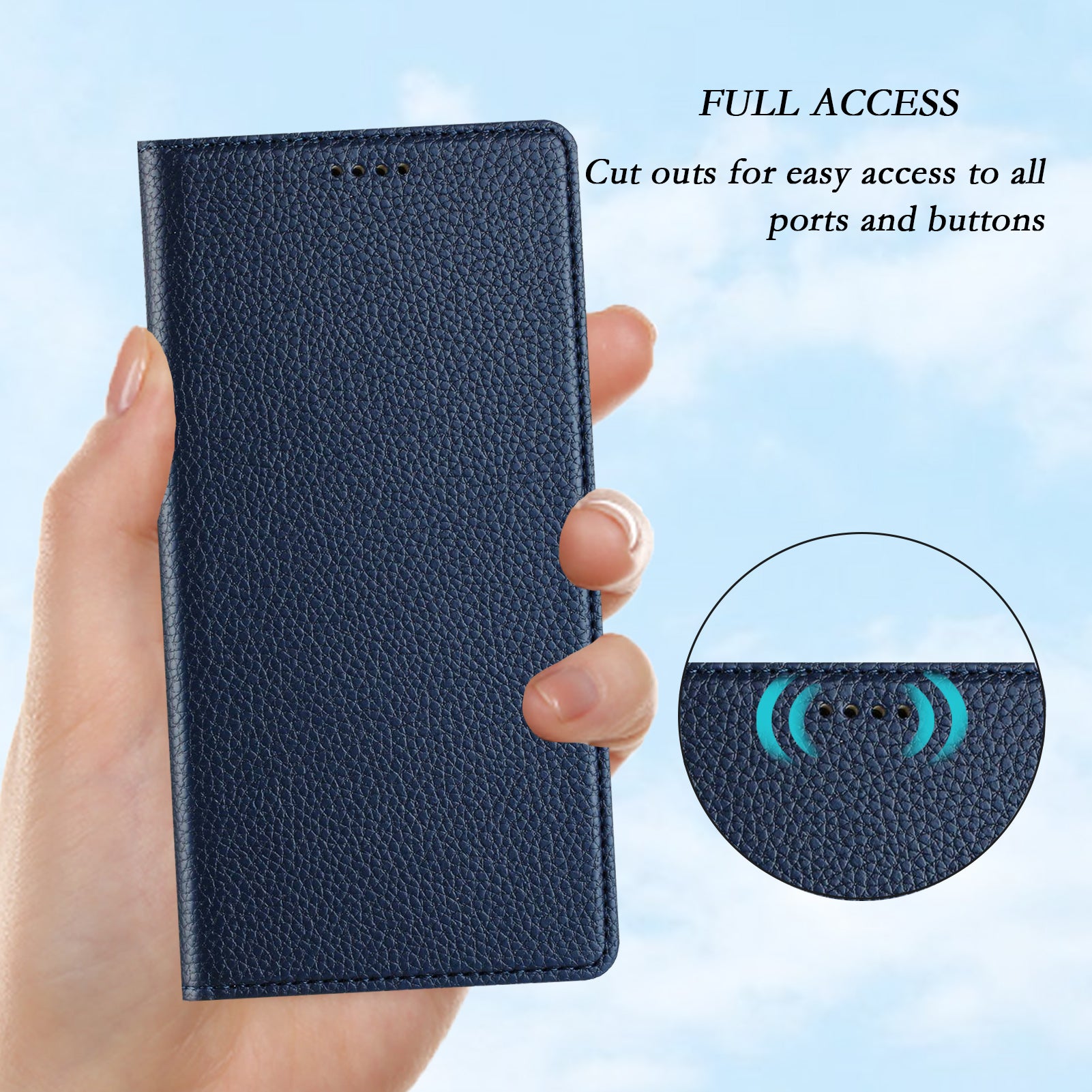 For Honor X5c Plus 4G Wallet Case RFID Blocking Litchi Texture Leather Mobile Cover