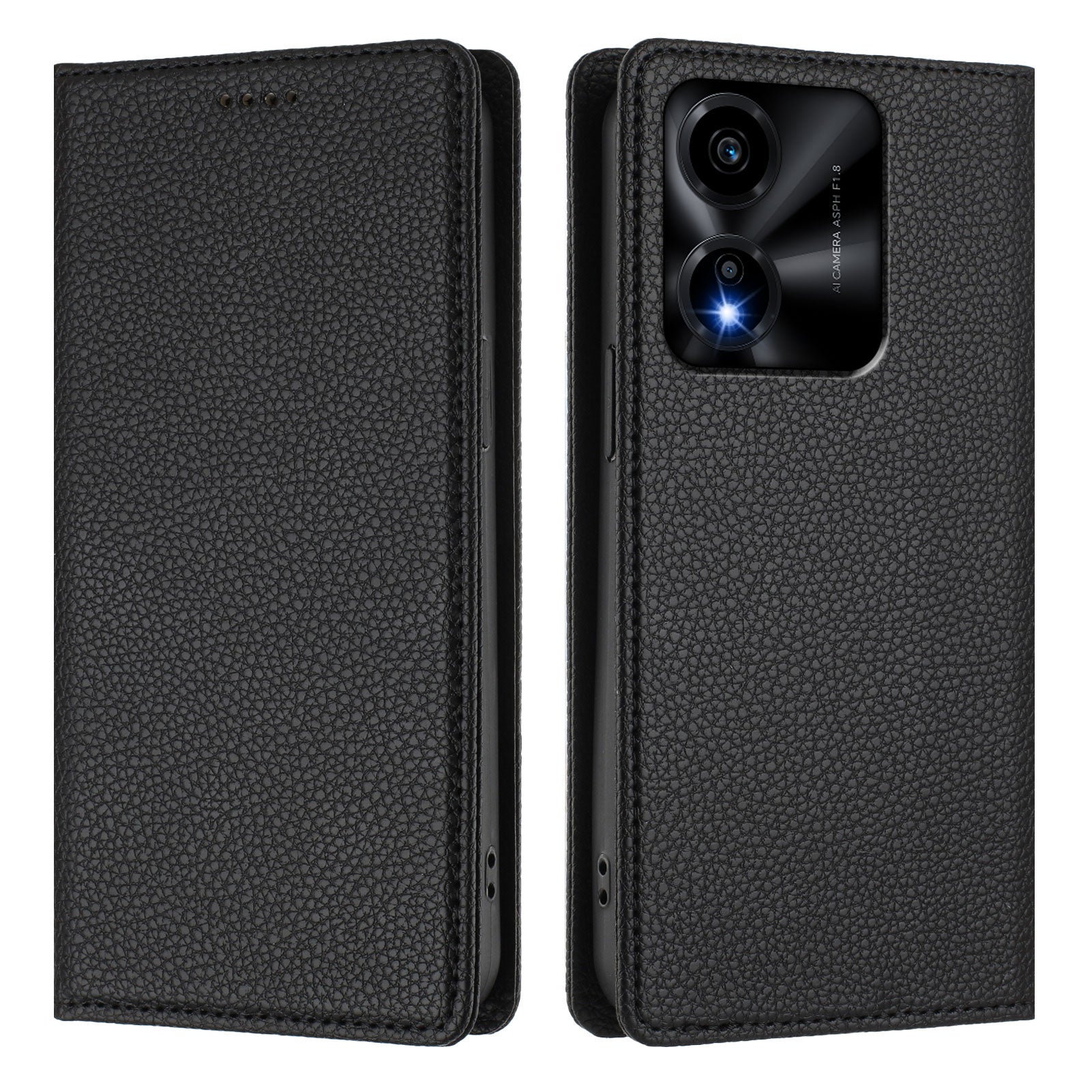 For Honor X5c Plus 4G Wallet Case RFID Blocking Litchi Texture Leather Mobile Cover