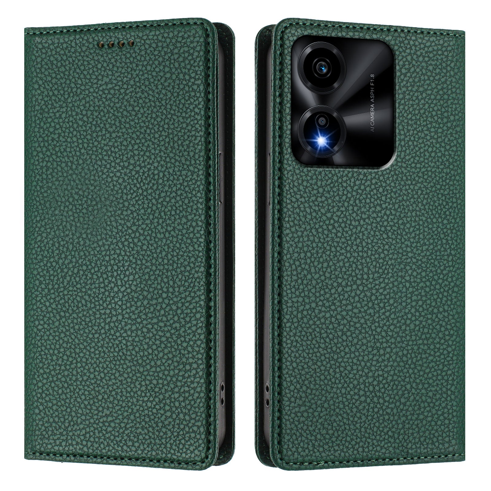 For Honor X5c Plus 4G Wallet Case RFID Blocking Litchi Texture Leather Mobile Cover