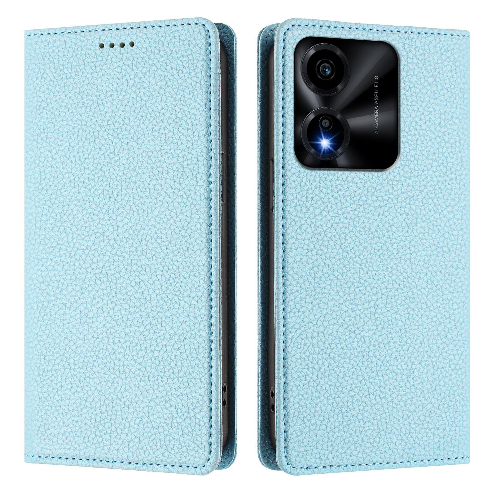 For Honor X5c Plus 4G Wallet Case RFID Blocking Litchi Texture Leather Mobile Cover