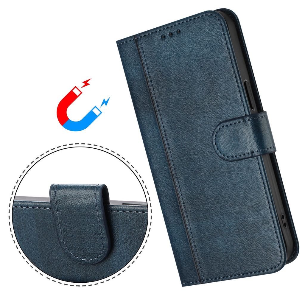 For Samsung Galaxy S26 Ultra Cases Wallet Stand Retro Texture Leather Phone Cover with Lanyard