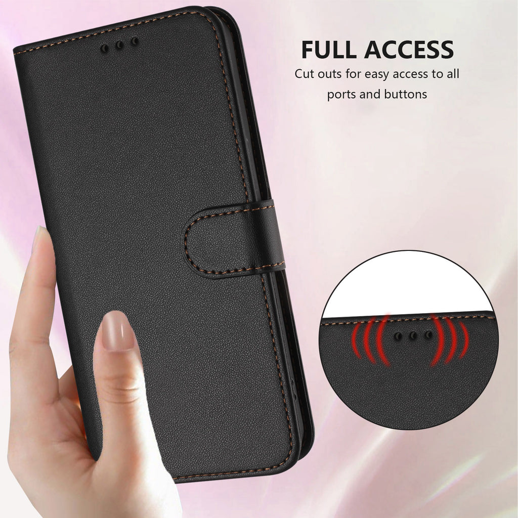 For Samsung Galaxy S26 / S26 Pro Leather Case Wallet Stand Phone Cover with Wrist Strap