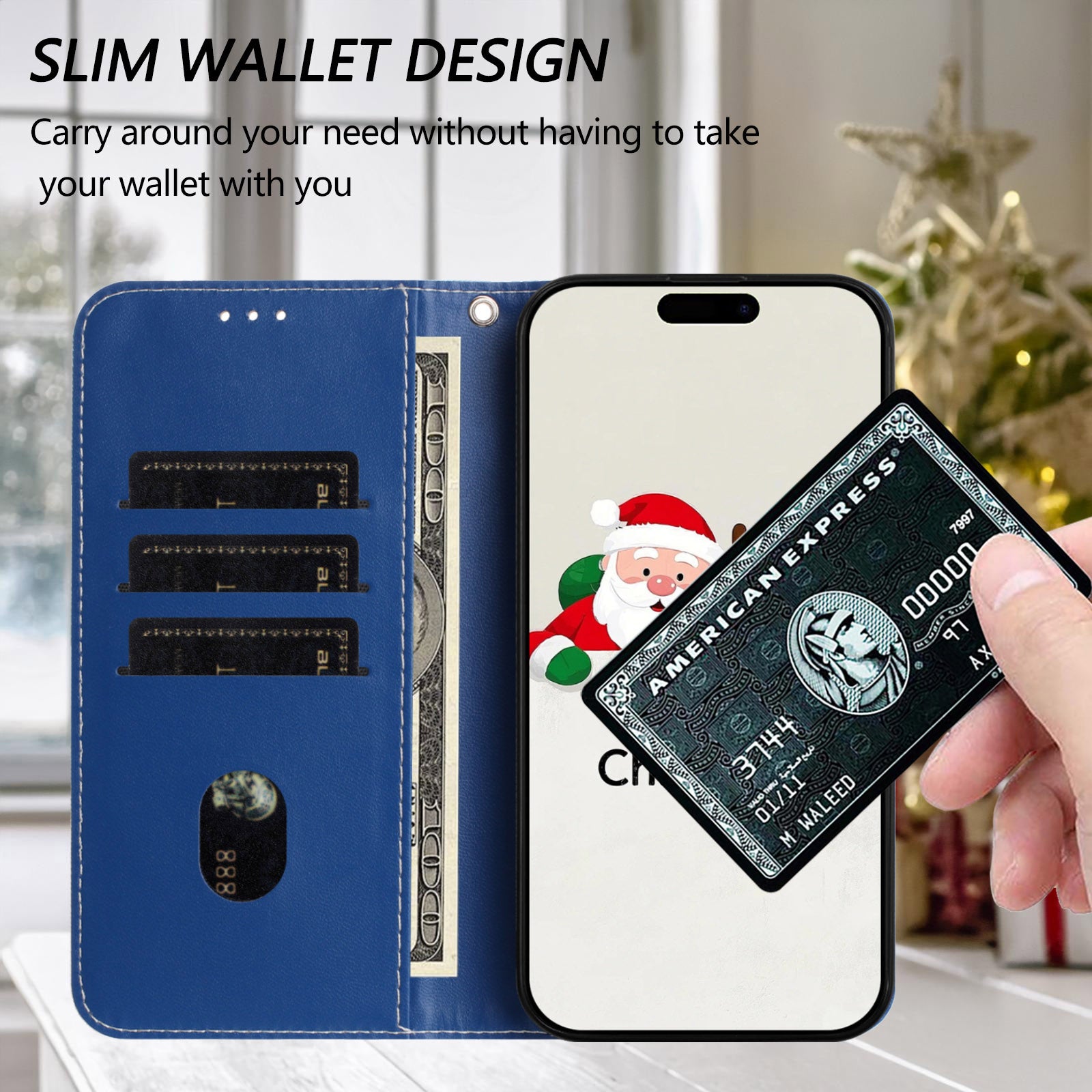 For Samsung Galaxy S26 / S26 Pro Wallet Case Christmas Pattern Printing Leather Phone Cover with Lanyard