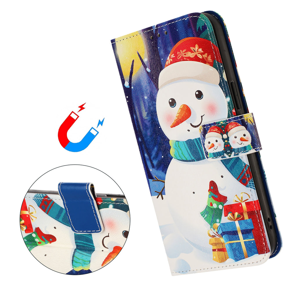 For Samsung Galaxy S26 / S26 Pro Wallet Case Christmas Pattern Printing Leather Phone Cover with Lanyard