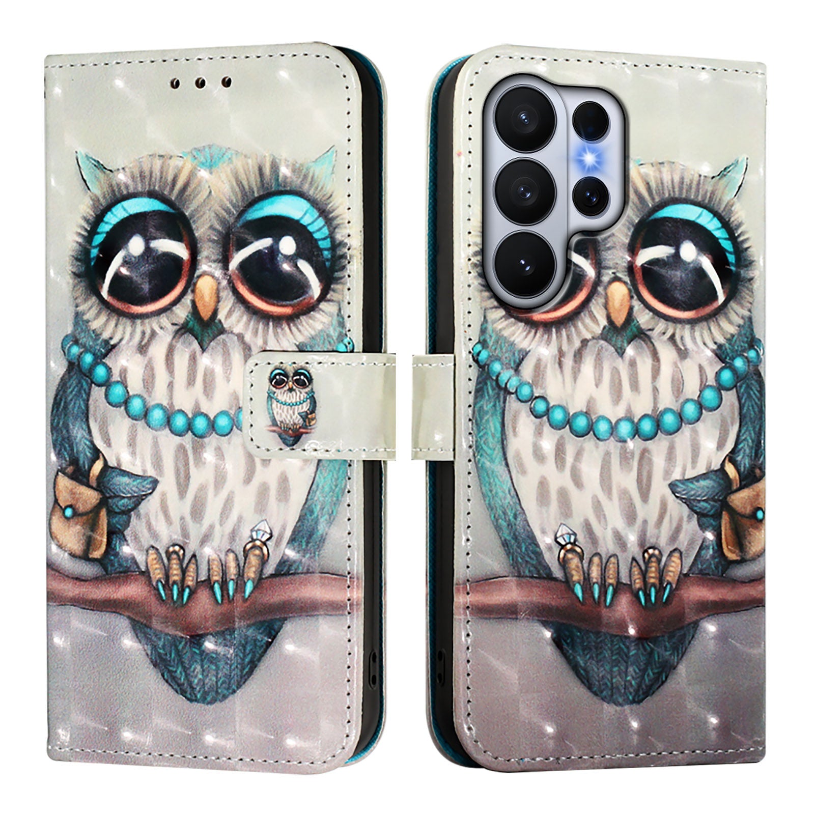 For Samsung Galaxy S26 Ultra Leather Case Pattern Printing Wallet Stand Mobile Cover with Strap