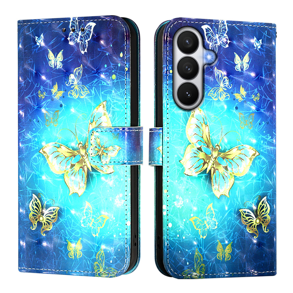 For Samsung Galaxy S26 / S26 Pro Leather Case Pattern Printing Wallet Stand Mobile Cover with Strap