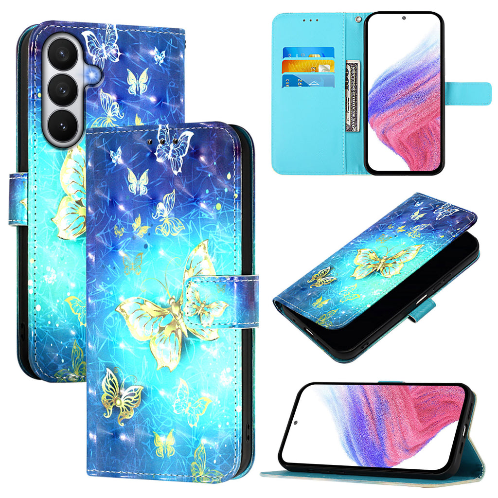 For Samsung Galaxy S26 / S26 Pro Leather Case Pattern Printing Wallet Stand Mobile Cover with Strap