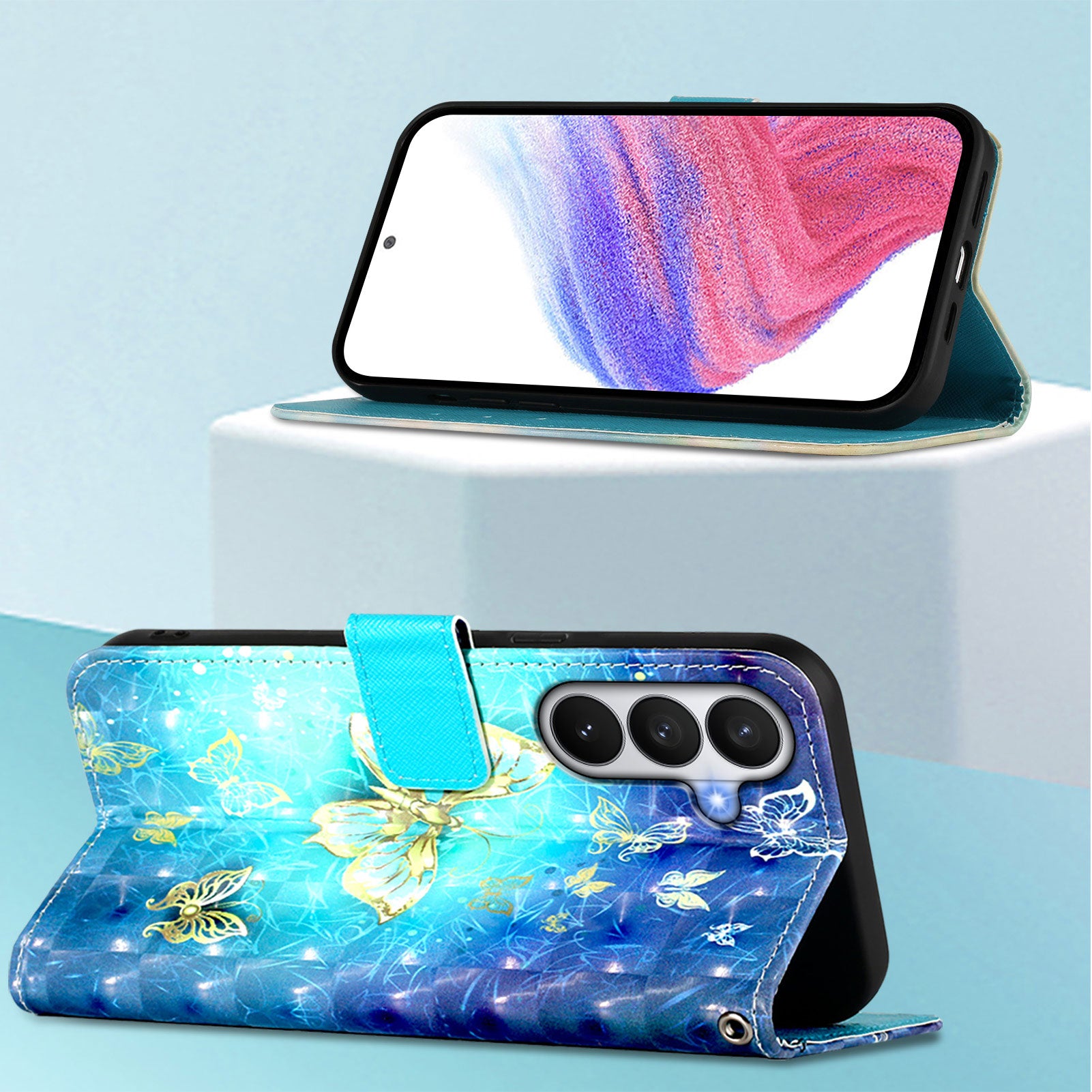 For Samsung Galaxy S26 / S26 Pro Leather Case Pattern Printing Wallet Stand Mobile Cover with Strap