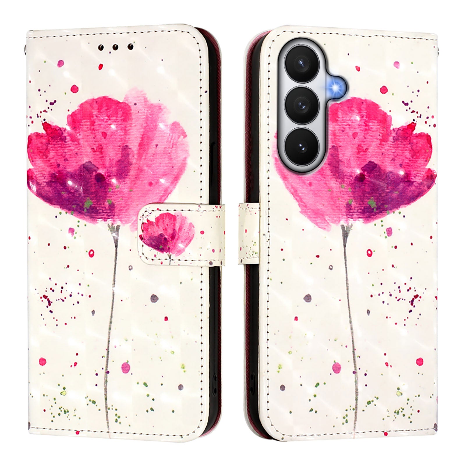 For Samsung Galaxy S26 / S26 Pro Leather Case Pattern Printing Wallet Stand Mobile Cover with Strap