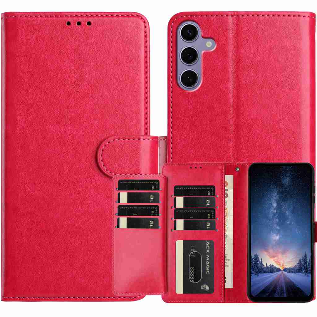 For Samsung Galaxy S24+ Wallet Phone Case Stand PU Leather Folio Flip Cover with 8 Card Slot