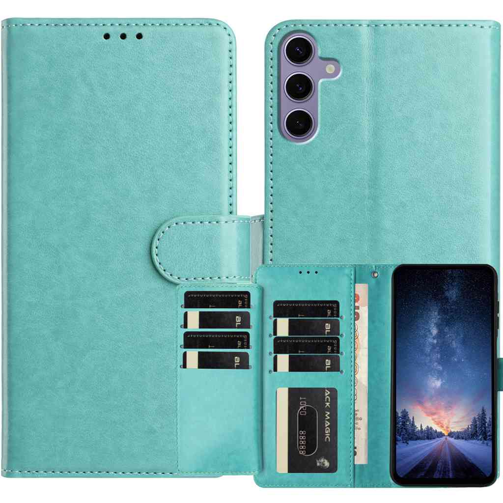 For Samsung Galaxy S24+ Wallet Phone Case Stand PU Leather Folio Flip Cover with 8 Card Slot