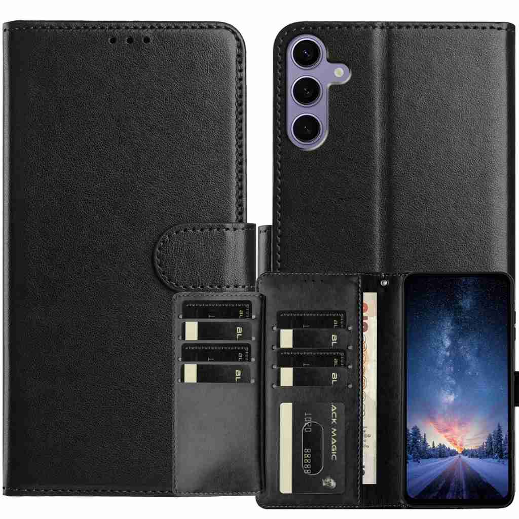 For Samsung Galaxy S24+ Wallet Phone Case Stand PU Leather Folio Flip Cover with 8 Card Slot