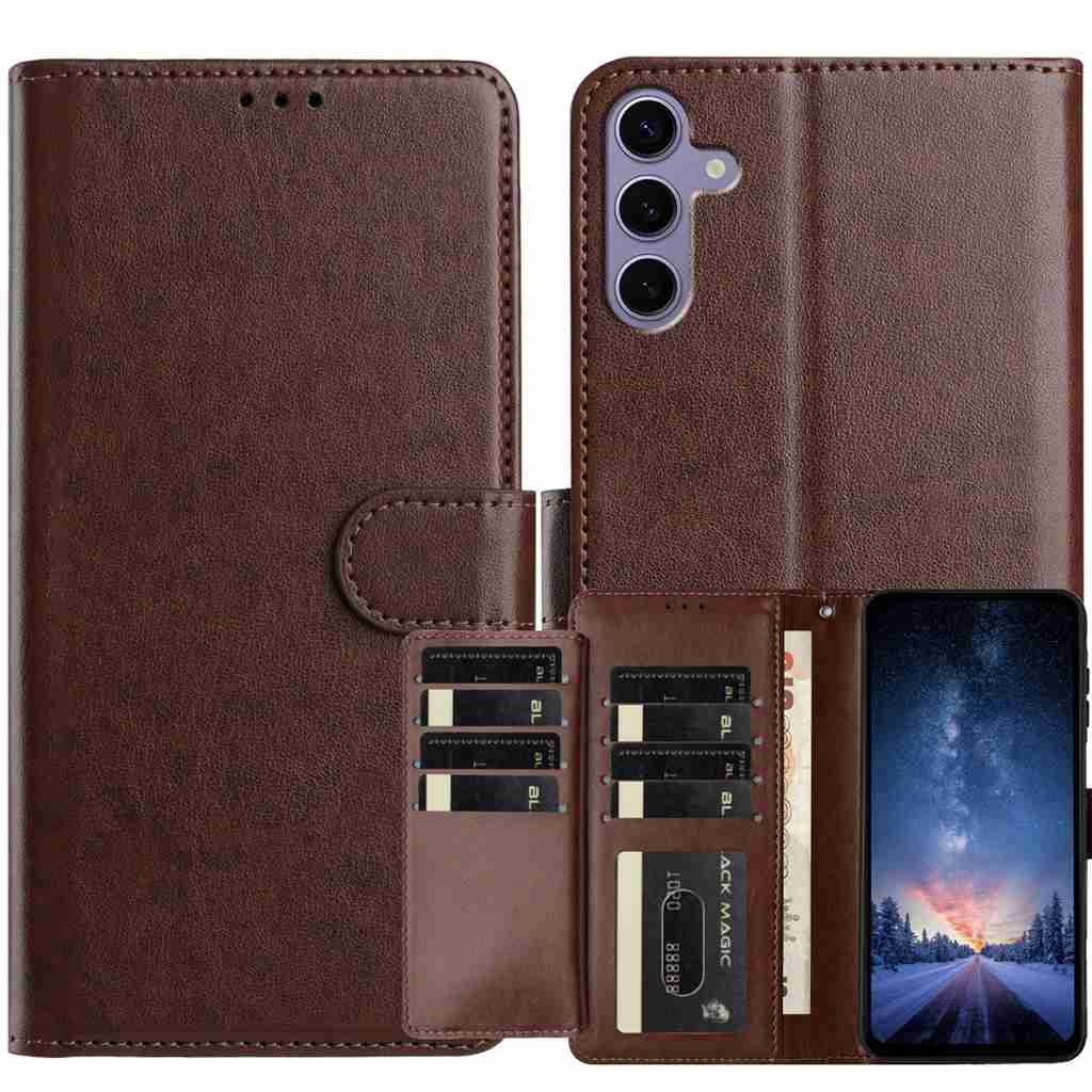For Samsung Galaxy S24+ Wallet Phone Case Stand PU Leather Folio Flip Cover with 8 Card Slot